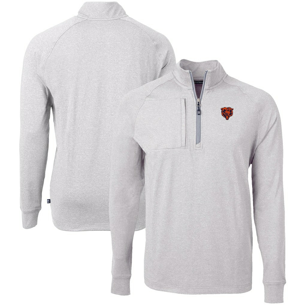 NFL Chicago Bears Cutter & Buck Big & Tall Adapt Eco Raglan Quarter-Zip Jacket