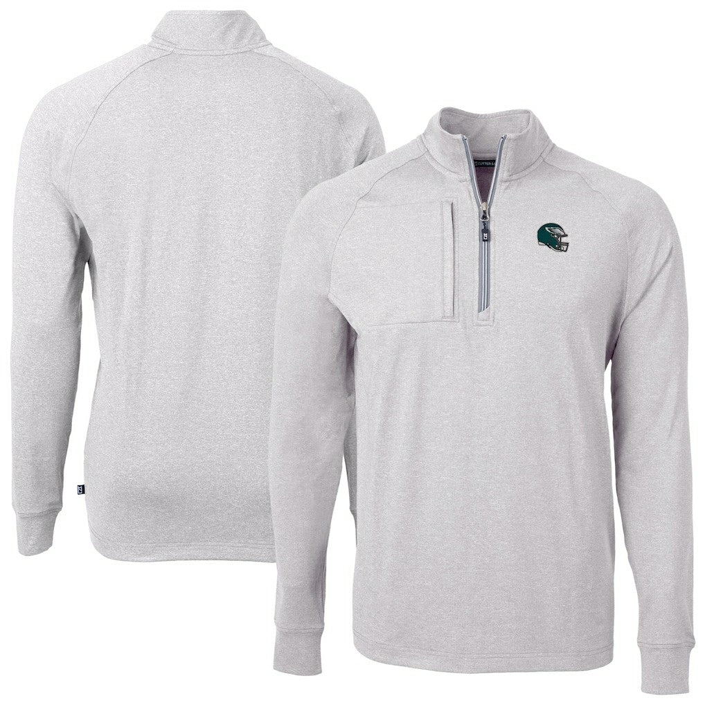 NFL Philadelphia Eagles Cutter & Buck Big & Tall Adapt Eco Raglan Quarter-Zip Jacket