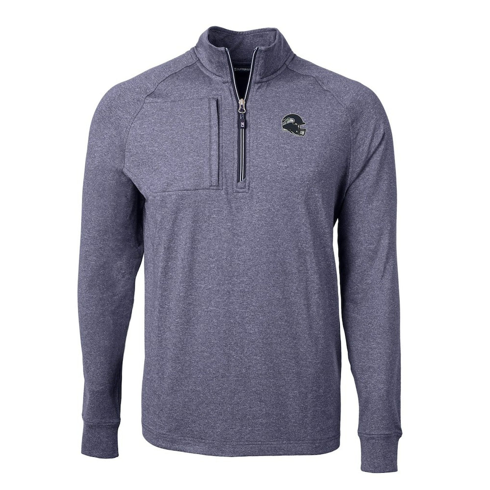 NFL Seattle Seahawks Cutter & Buck Big & Tall Adapt Eco Raglan Quarter-Zip Jacket