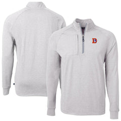 NFL Denver Broncos Cutter & Buck Big & Tall Adapt Eco Raglan Quarter-Zip Jacket