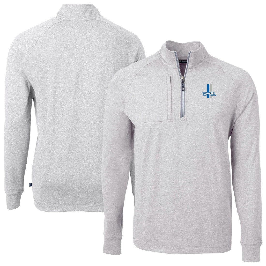 NFL Detroit Lions Cutter & Buck Big & Tall Adapt Eco Raglan Quarter-Zip Jacket
