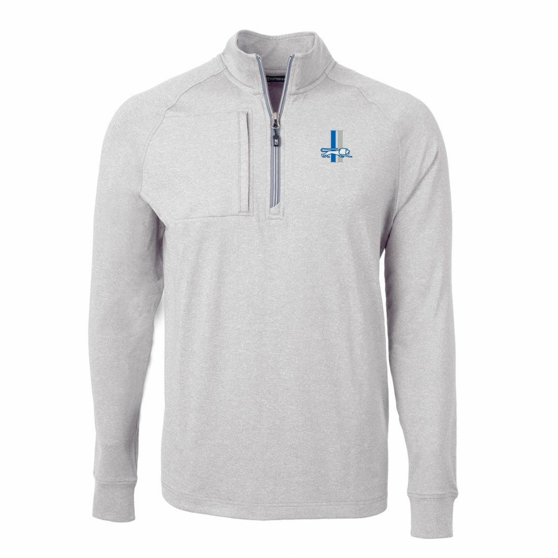 NFL Detroit Lions Cutter & Buck Big & Tall Adapt Eco Raglan Quarter-Zip Jacket