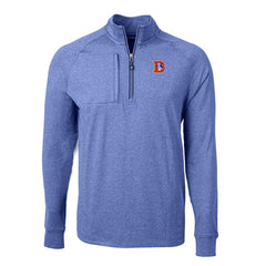 NFL Denver Broncos Cutter & Buck Big & Tall Adapt Eco Raglan Quarter-Zip Jacket