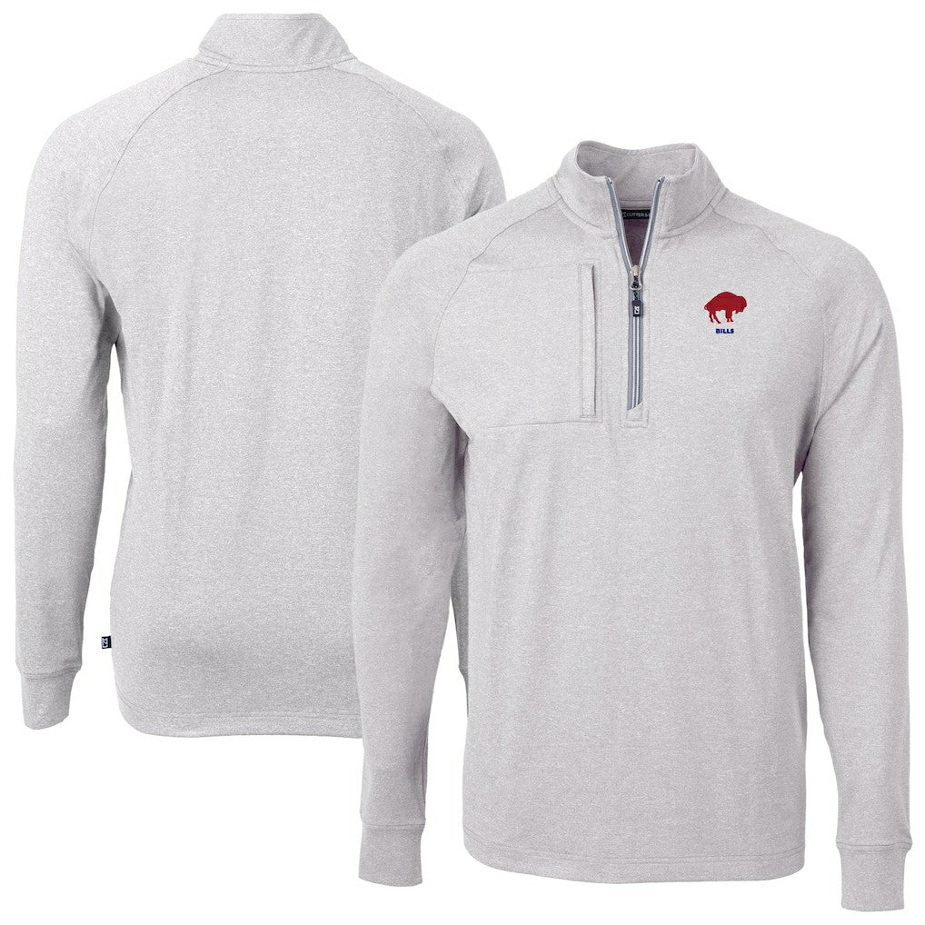 NFL Buffalo Bills Cutter & Buck Big & Tall Adapt Eco Raglan Quarter-Zip Jacket