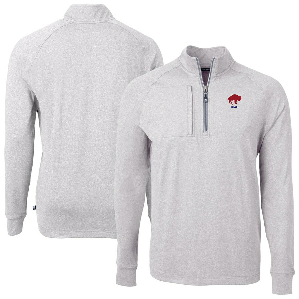 NFL Buffalo Bills Cutter & Buck Big & Tall Adapt Eco Raglan Quarter-Zip Jacket