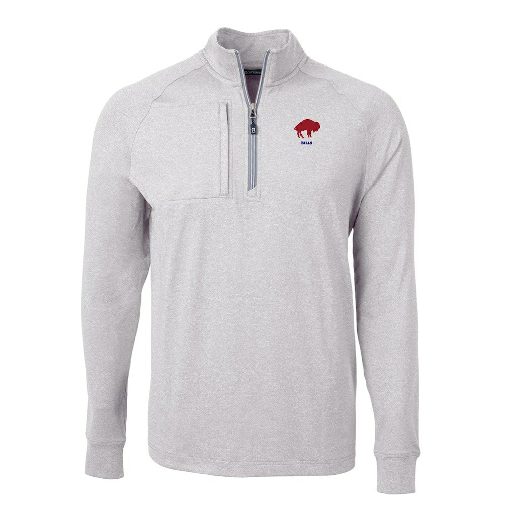 NFL Buffalo Bills Cutter & Buck Big & Tall Adapt Eco Raglan Quarter-Zip Jacket