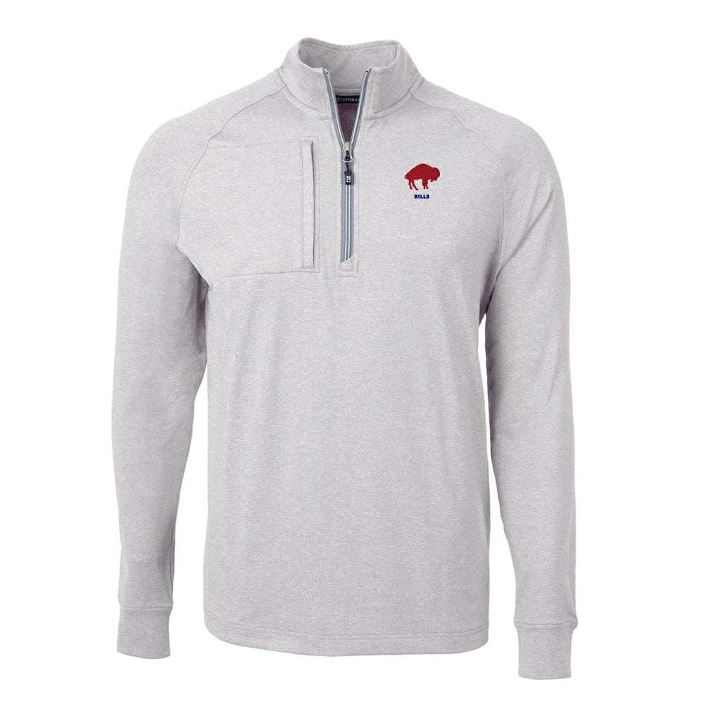 NFL Buffalo Bills Cutter & Buck Big & Tall Adapt Eco Raglan Quarter-Zip Jacket
