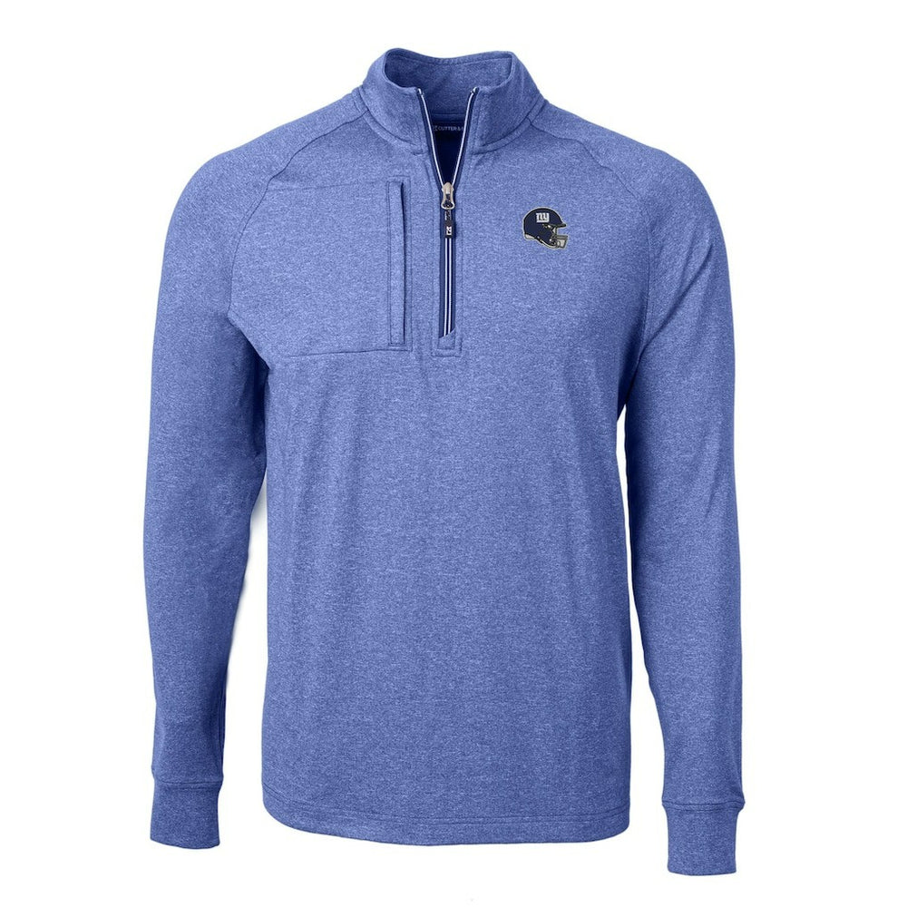 NFL New York Giants Cutter & Buck Big & Tall Adapt Eco Raglan Quarter-Zip Jacket