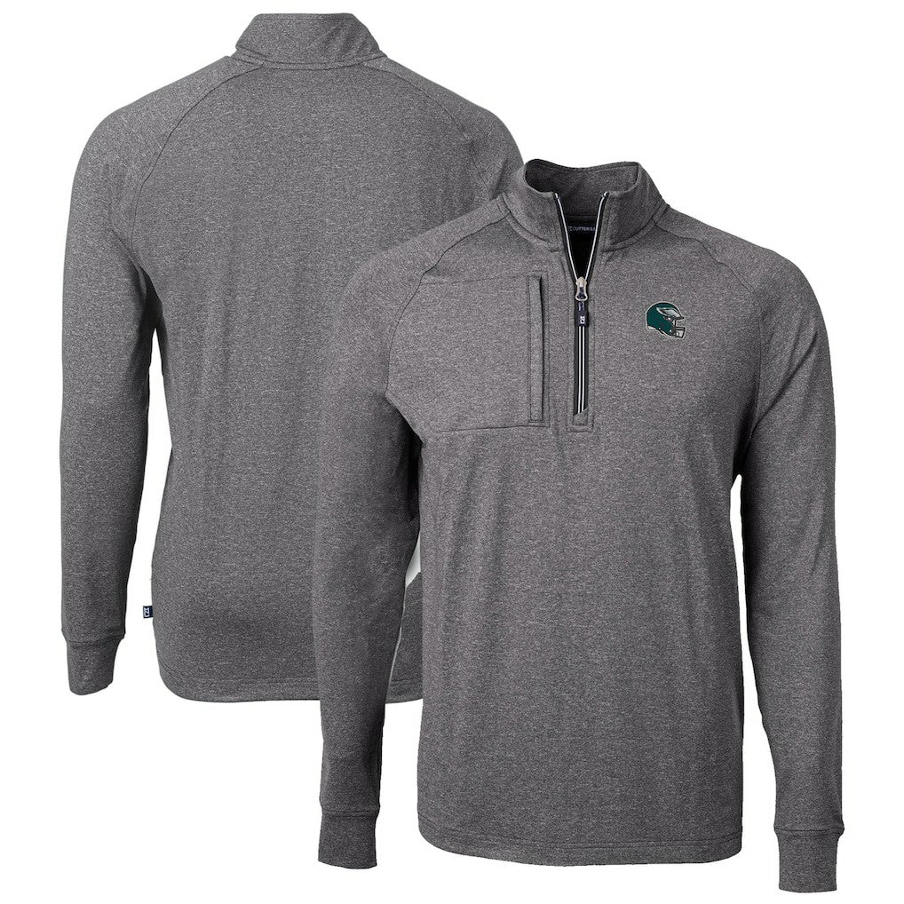NFL Philadelphia Eagles Cutter & Buck Big & Tall Adapt Eco Raglan Quarter-Zip Jacket