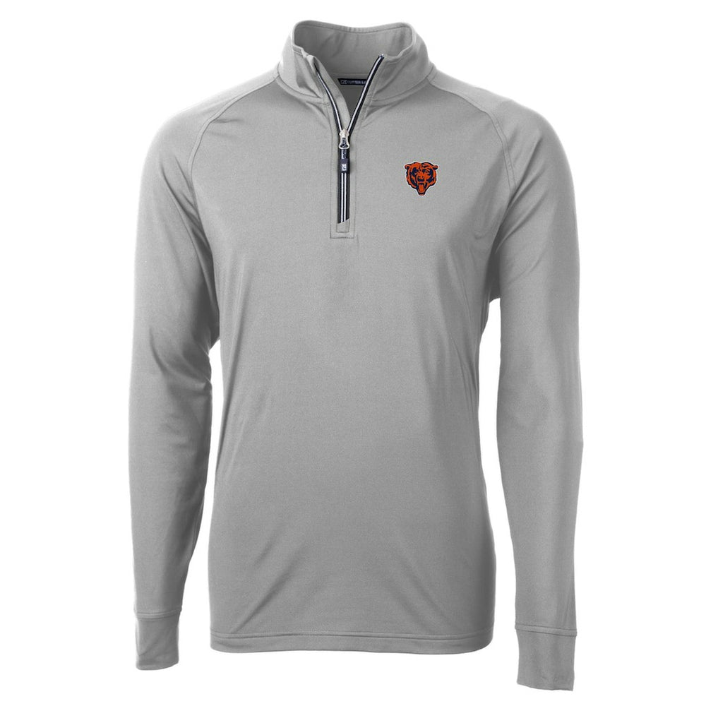 NFL Chicago Bears Cutter & Buck Big & Tall Adapt Eco DryTec Raglan Quarter-Zip Jacket
