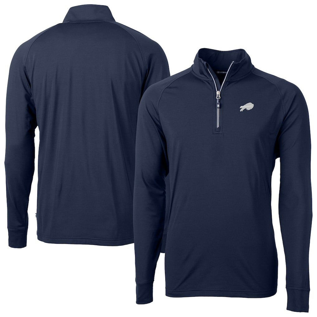 NFL Buffalo Bills Cutter & Buck Big & Tall Adapt Eco DryTec Raglan Quarter-Zip Jacket