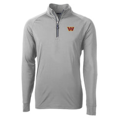 NFL Washington Commanders Cutter & Buck Big & Tall Adapt Eco DryTec Raglan Quarter-Zip Jacket