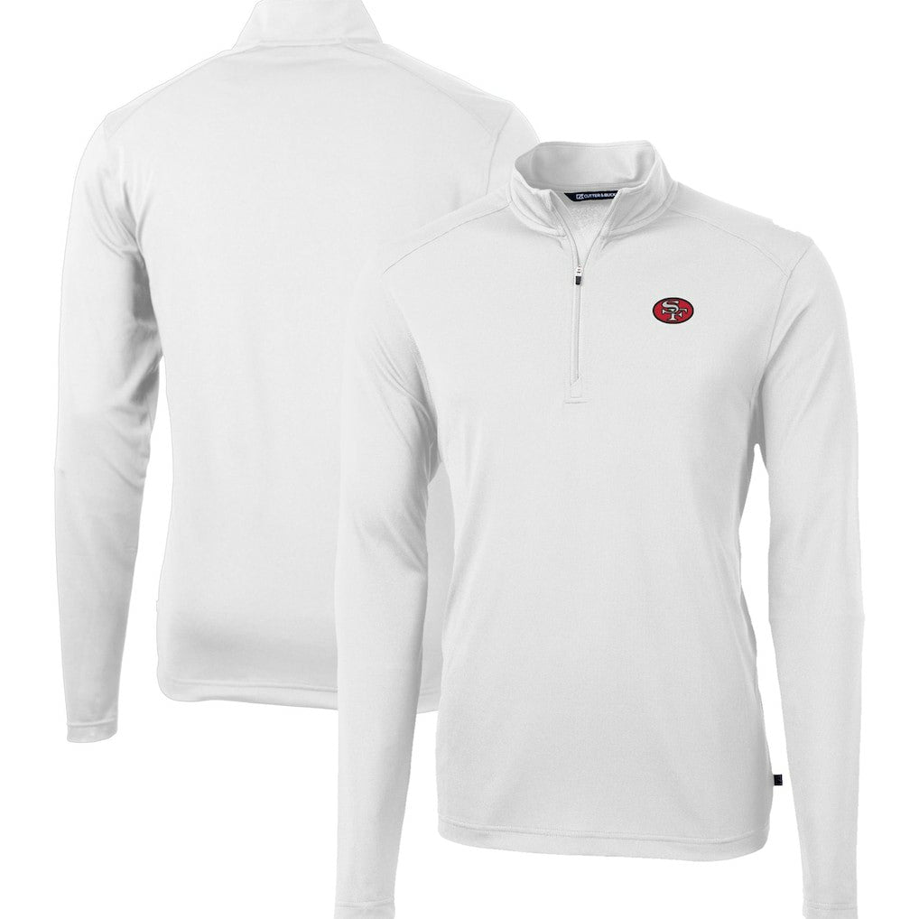 NFL San Francisco 49ers Cutter & Buck Big & Tall Virtue Eco Pique Quarter-Zip Jacket