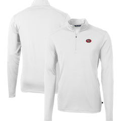 NFL San Francisco 49ers Cutter & Buck Big & Tall Virtue Eco Pique Quarter-Zip Jacket