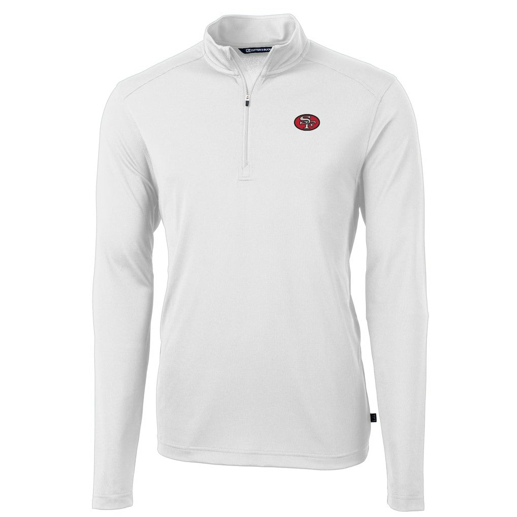 NFL San Francisco 49ers Cutter & Buck Big & Tall Virtue Eco Pique Quarter-Zip Jacket