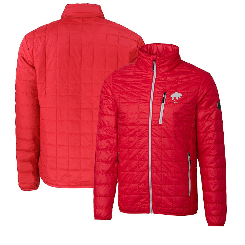 NFL Buffalo Bills Cutter & Buck Big & Tall Rainier PrimaLoft Eco Insulated Full-Zip Puffer Jacket