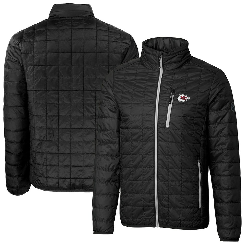 NFL Kansas City Chiefs Cutter & Buck Big & Tall Rainier PrimaLoft Eco Insulated Full-Zip Hoodie Puffer Jacket