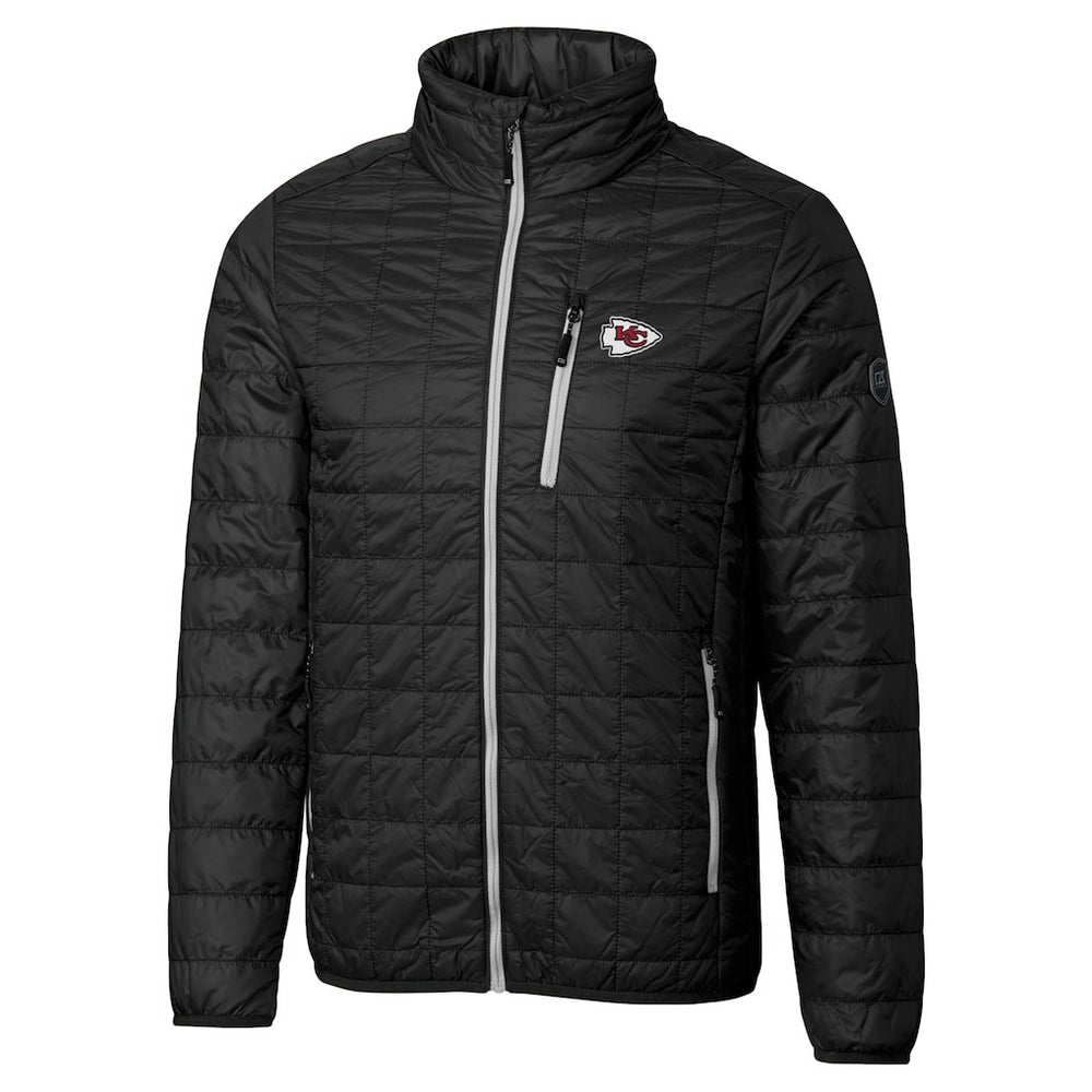 NFL Kansas City Chiefs Cutter & Buck Big & Tall Rainier PrimaLoft Eco Insulated Full-Zip Hoodie Puffer Jacket
