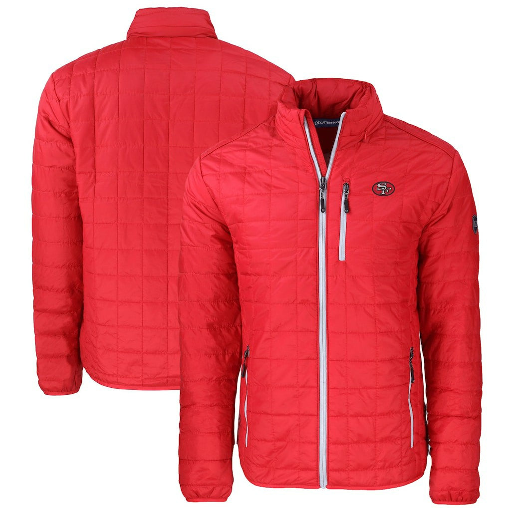NFL San Francisco 49ers Cutter & Buck Big & Tall Rainier PrimaLoft Eco Insulated Full-Zip Puffer Jacket
