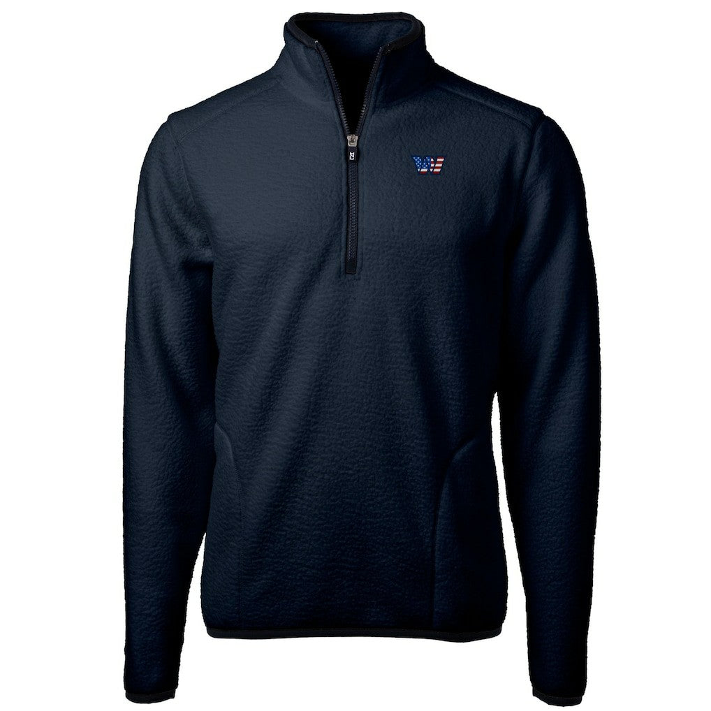 NFL Washington Commanders Cutter & Buck Big & Tall Cascade Eco Fleece Quarter-Zip Jacket