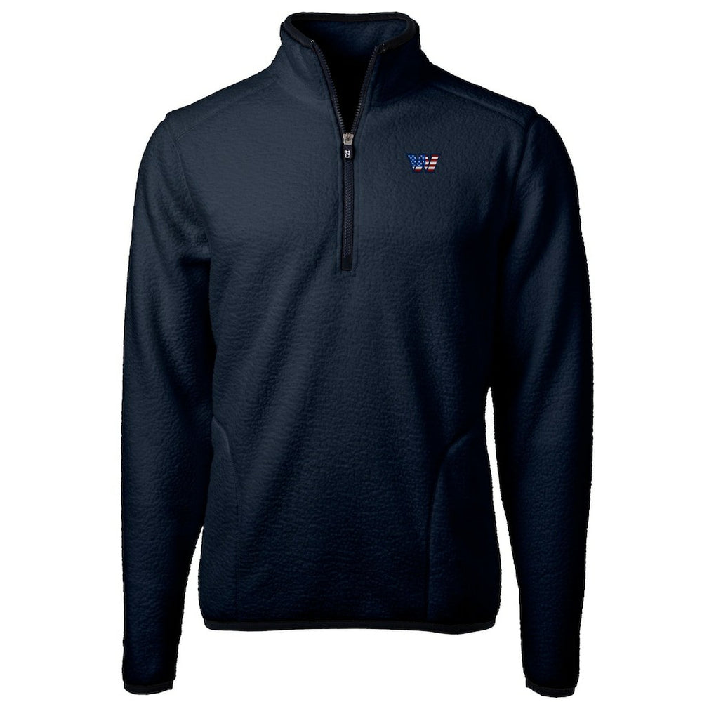 NFL Washington Commanders Cutter & Buck Big & Tall Cascade Eco Fleece Quarter-Zip Jacket