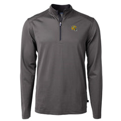 NFL Green Bay Packers Cutter & Buck Big & Tall Virtue Eco Pique Micro Stripe Tri-Blend Quarter-Zip Jacket
