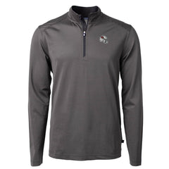 NFL Arizona Cardinals Cutter & Buck Big & Tall Virtue Eco Pique Micro Stripe Tri-Blend Quarter-Zip Jacket