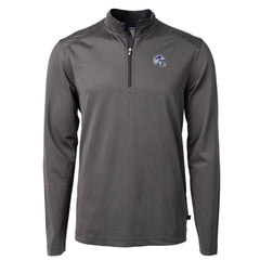 NFL Buffalo Bills Cutter & Buck Big & Tall Virtue Eco Pique Micro Stripe Tri-Blend Quarter-Zip Jacket