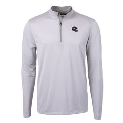 NFL Minnesota Vikings Cutter & Buck Big & Tall Virtue Eco Pique Micro Stripe Tri-Blend Quarter-Zip Jacket