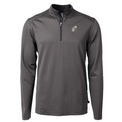 NFL New Orleans Saints Cutter & Buck Big & Tall Virtue Eco Pique Micro Stripe Tri-Blend Quarter-Zip Jacket