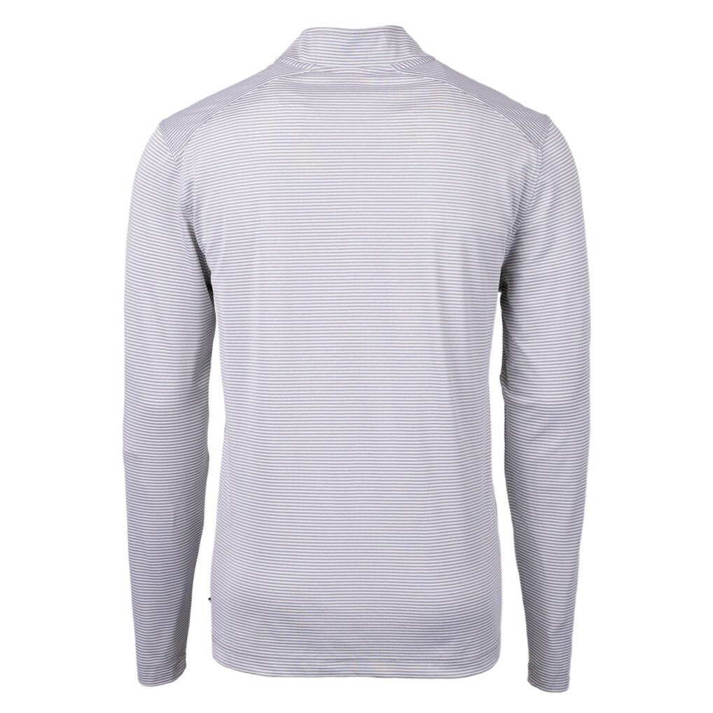 NFL Buffalo Bills Cutter & Buck Big & Tall Virtue Eco Pique Micro Stripe Tri-Blend Quarter-Zip Jacket