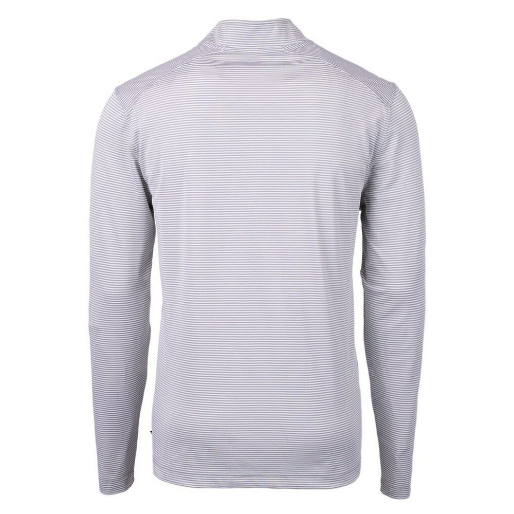 NFL Buffalo Bills Cutter & Buck Big & Tall Virtue Eco Pique Micro Stripe Tri-Blend Quarter-Zip Jacket