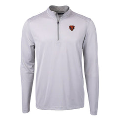 NFL Chicago Bears Cutter & Buck Big & Tall Virtue Eco Pique Micro Stripe Tri-Blend Quarter-Zip Jacket