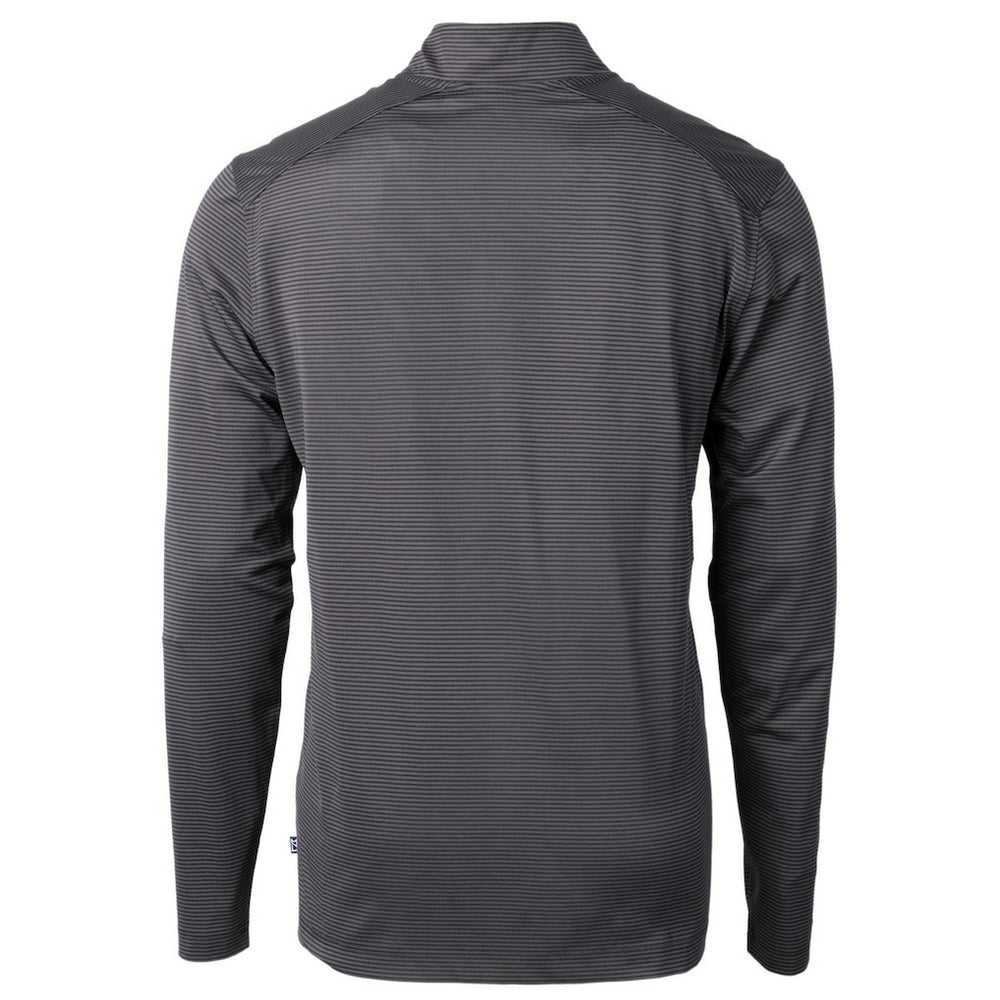 NFL Baltimore Ravens Cutter & Buck Big & Tall Virtue Eco Pique Micro Stripe Tri-Blend Quarter-Zip Jacket