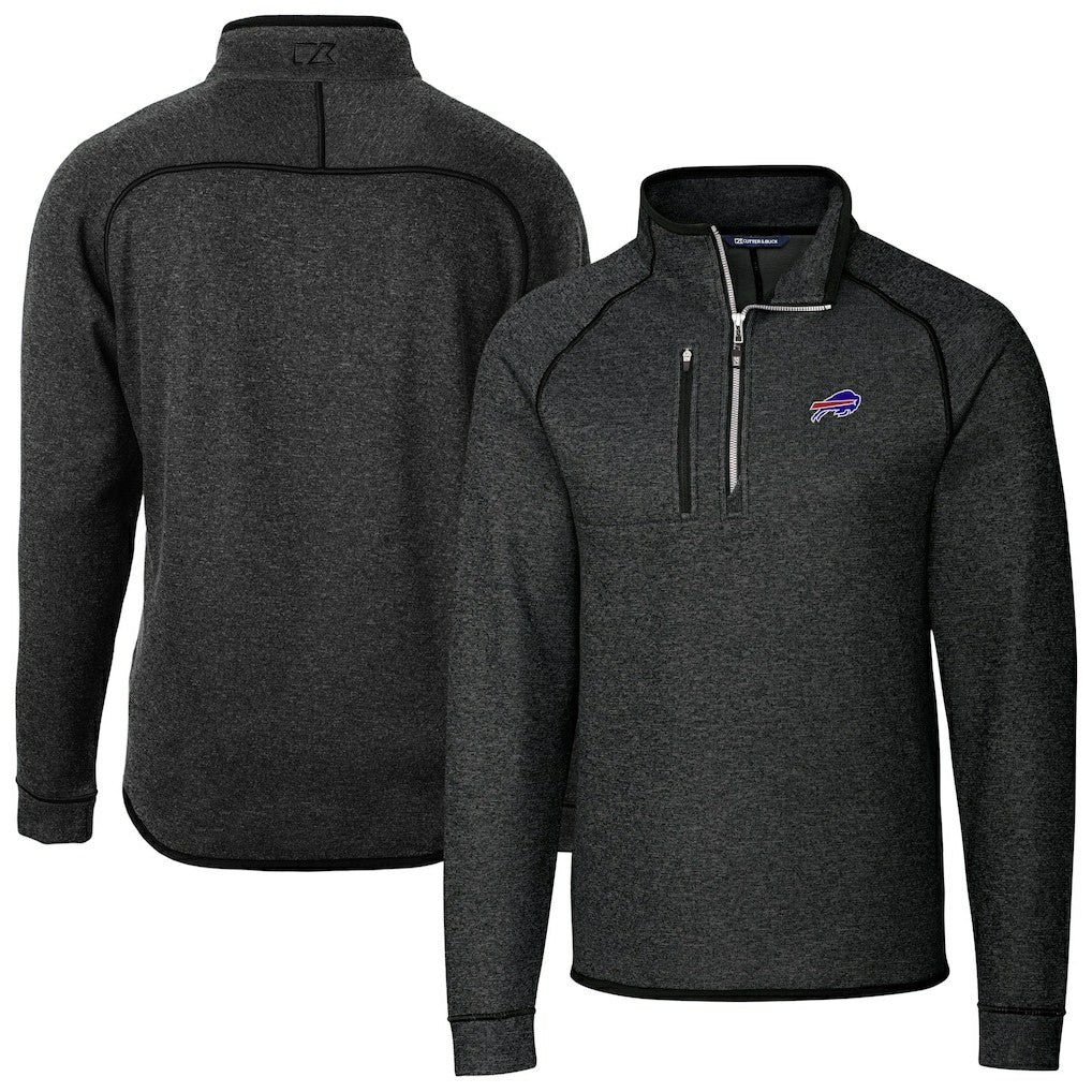 NFL Buffalo Bills Cutter & Buck Big & Tall Mainsail Sweater-Knit Half-Zip Jacket
