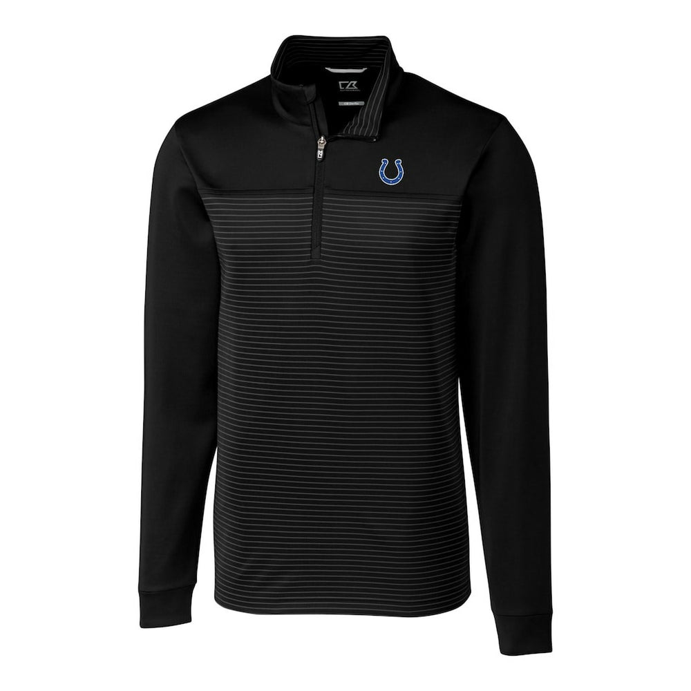 NFL Indianapolis Colts Cutter & Buck Traverse Eco Stripe Tri-Blend DryTec Quarter-Zip Jacket