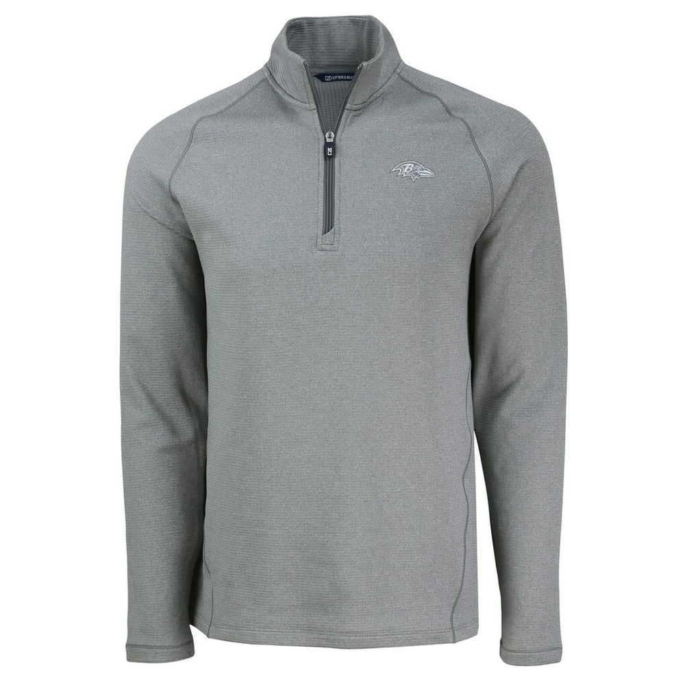 NFL Baltimore Ravens Cutter & Buck Peshastin Eco Fleece Tri-Blend Raglan Recycled Quarter-Zip Jacket