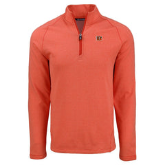 NFL Cincinnati Bengals Cutter & Buck Peshastin Eco Fleece Tri-Blend Raglan Recycled Quarter-Zip Jacket
