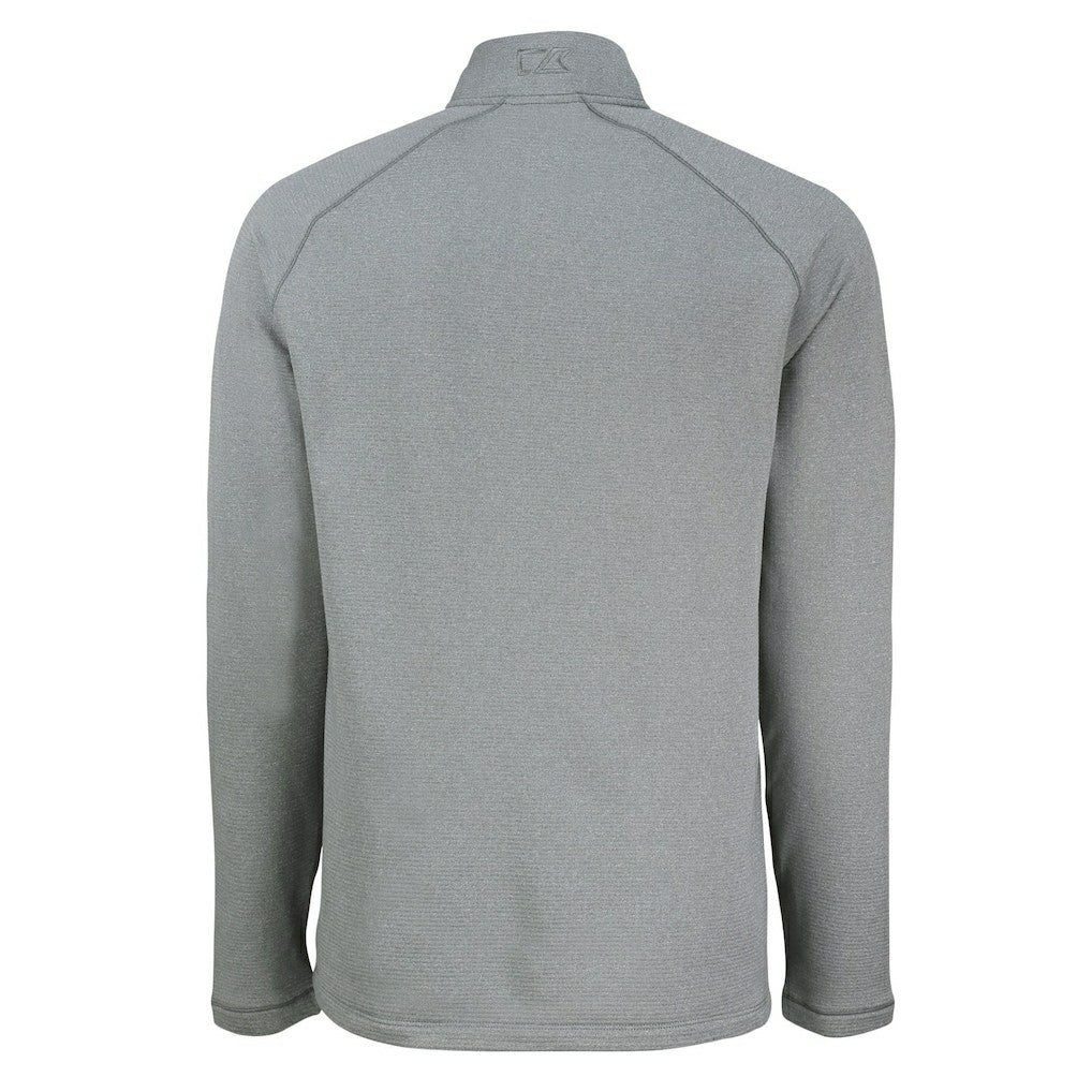 NFL New York Giants Cutter & Buck Peshastin Eco Fleece Tri-Blend Raglan Recycled Quarter-Zip Jacket