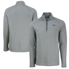 NFL Seattle Seahawks Cutter & Buck Peshastin Eco Fleece Tri-Blend Raglan Recycled Quarter-Zip Jacket