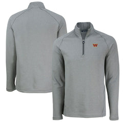 NFL Washington Commanders Cutter & Buck Peshastin Eco Fleece Tri-Blend Raglan Recycled Quarter-Zip Jacket