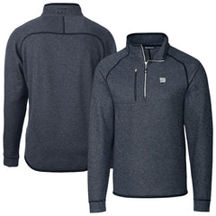 NFL New York Giants Cutter & Buck Big & Tall Mainsail Sweater-Knit Raglan Half-Zip Jacket