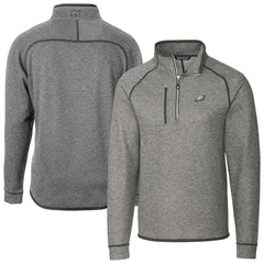 NFL Philadelphia Eagles Cutter & Buck Big & Tall Mainsail Sweater-Knit Raglan Half-Zip Jacket