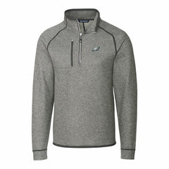 NFL Philadelphia Eagles Cutter & Buck Big & Tall Mainsail Sweater-Knit Raglan Half-Zip Jacket