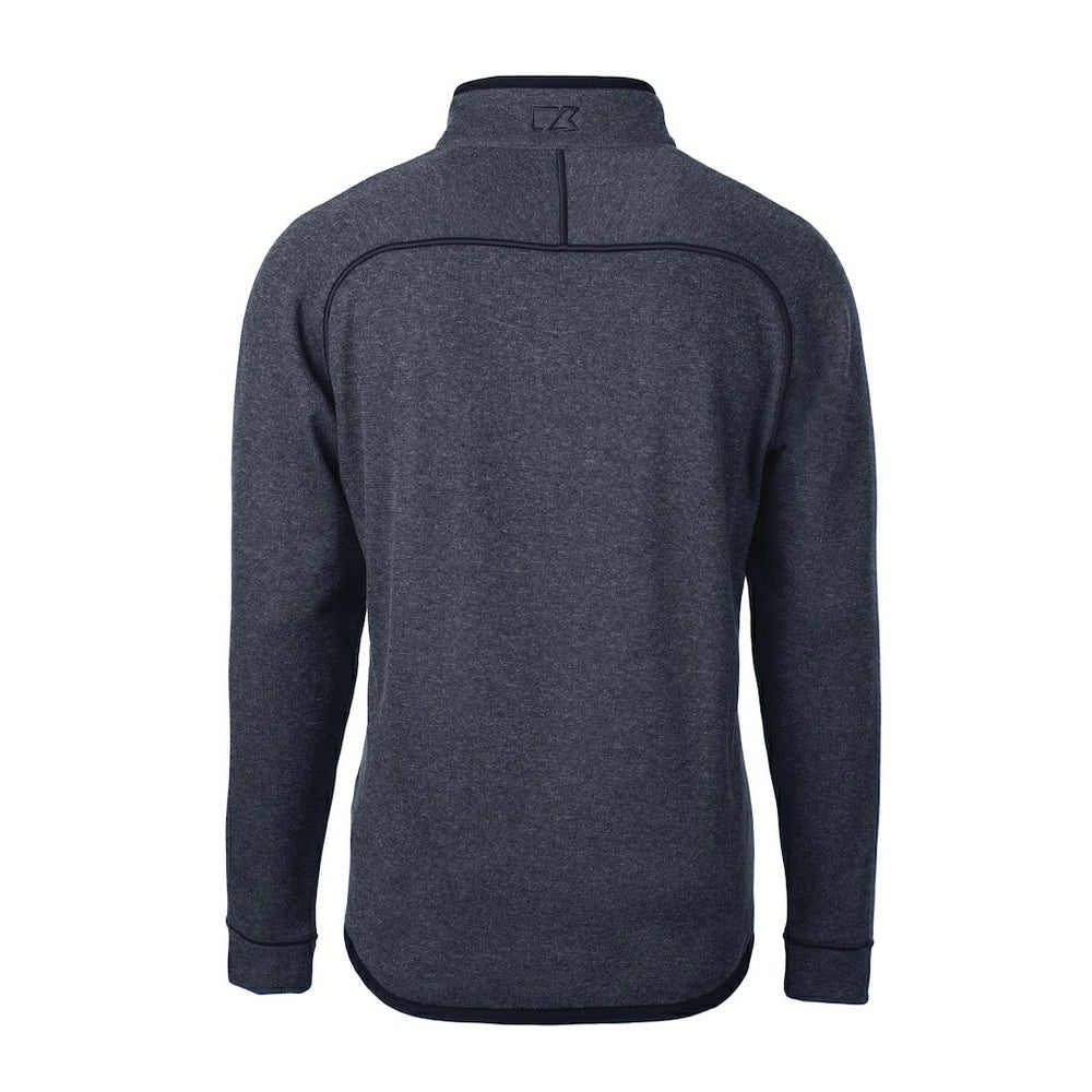 NFL Los Angeles Chargers Cutter & Buck Big & Tall Mainsail Sweater-Knit Raglan Half-Zip Jacket