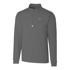 NFL Cincinnati Bengals Cutter & Buck Big & Tall Traverse Stretch Quarter-Zip Top