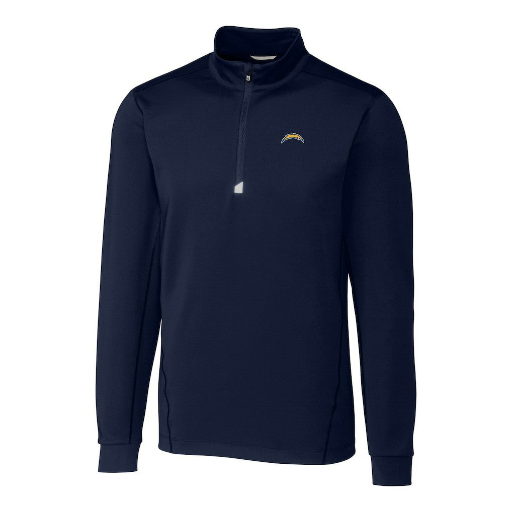NFL Los Angeles Chargers Cutter & Buck Big & Tall Traverse Stretch Quarter-Zip Top