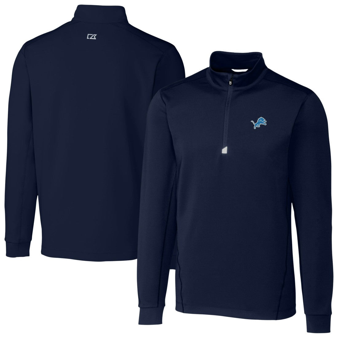 NFL Detroit Lions Cutter & Buck Big & Tall Traverse Stretch Quarter-Zip Top