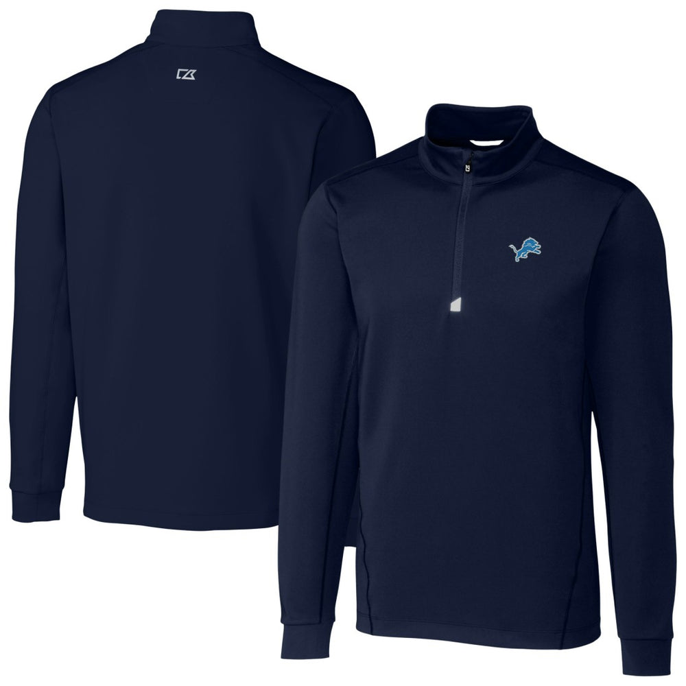 NFL Detroit Lions Cutter & Buck Big & Tall Traverse Stretch Quarter-Zip Top