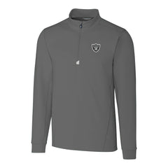 NFL Las Vegas Raiders Cutter & Buck Big & Tall Traverse Stretch Quarter-Zip Top